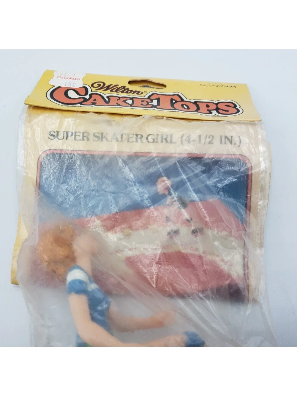 Vintage 1980 Wilton Cake Topper Roller Skater Figurine Hong Kong NOS